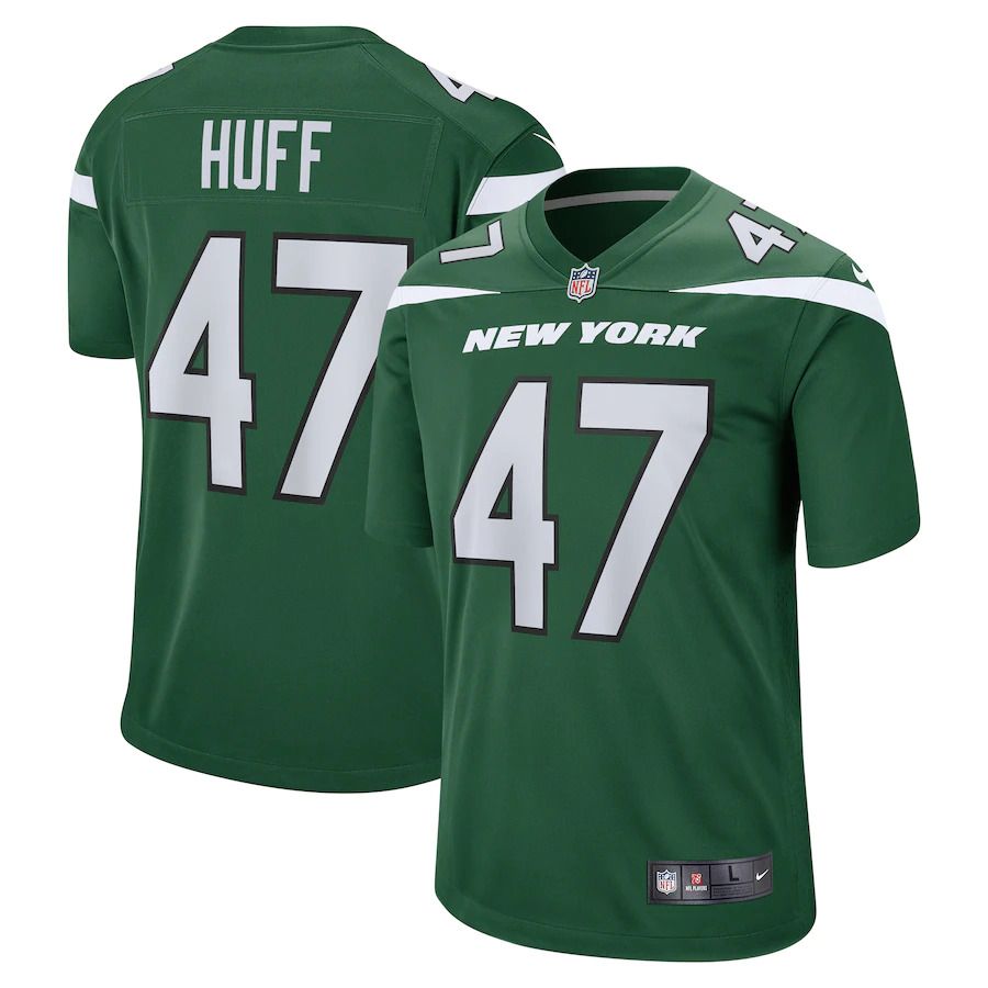 Men New York Jets #47 Bryce Huff Nike Gotham Green Game NFL Jersey